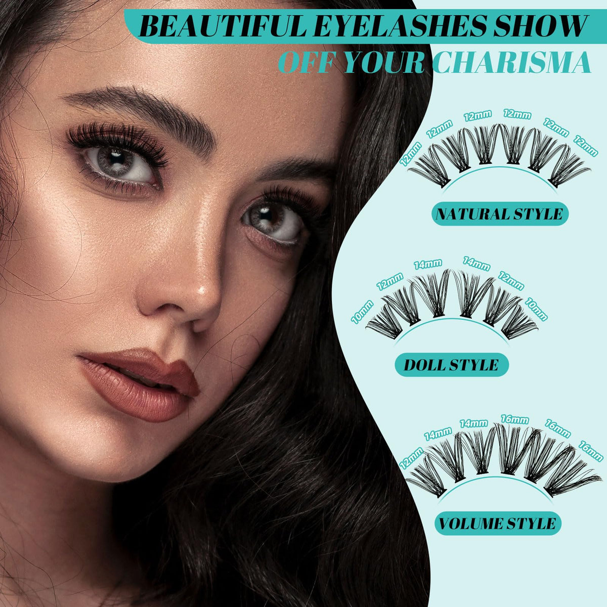 AMZGIRL LASH Lash Extension Kit 320Pcs,DIY Individual Lashes Clusters Kit,Lash Bond And Seal,Lash Remover For Eyelashes Extensions,Lash Applicator Tool For False Eyelash Cluster Kit At Home(40D,D-Mix9-16mm Kit)