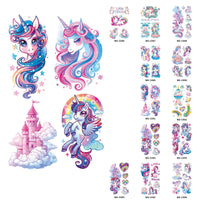 AmiCera Glitter Tattoos for Kids, 12 Sheets Temporary Tattoos for Kids Girls Boys, Fake Tattoo for Unicorn Birthday Party Bag Fillers, Face Body Sticker Party Decor Gifts Supplies, Safe & Long Lasting