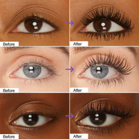 NLFOX Black Mascara Waterproof - Mascara Black Volume and Length Waterproof - Lengthening mascara for Mature Older Women - Long Lash Mascaras black Tinted for Eyelashes Extended Natural