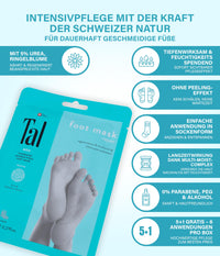 Tal Med Foot Mask Repair – In just 20 minutes to regenerated and nourished feet – Immediate effective with the first use – Exclusive active formula