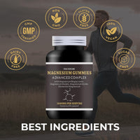 Fraction One Magnesium Gummies - 120 Gummies - 60 Servings - 2600MG PER Serving - Magnesium Citrate 1400mg - Magnesium Glycinate 250mg - Magnesium Malate 200mg - Magnesium Oxide 150mg - Elemental Mg 605.5 mg