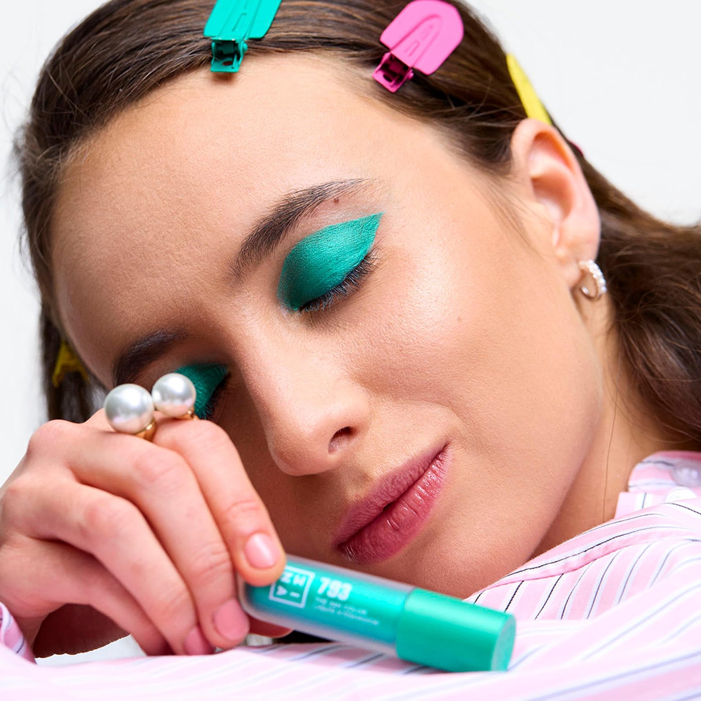 3INA MAKEUP - The 24H Color Liquid Eyeshadow 793 - Turquoise Liquid Eyeshadow - 24H Long-Wearing Waterproof Formula