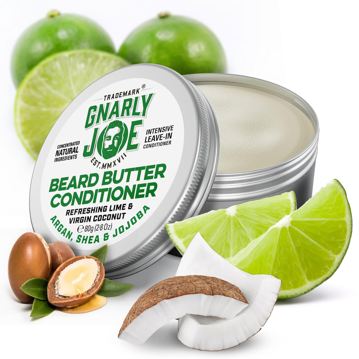TRADEMARK GNARLY JOE EST.MMXVII Gnarly Joe Beard Butter Leave-In Conditioner - 80g - 100% Natural, UK Made