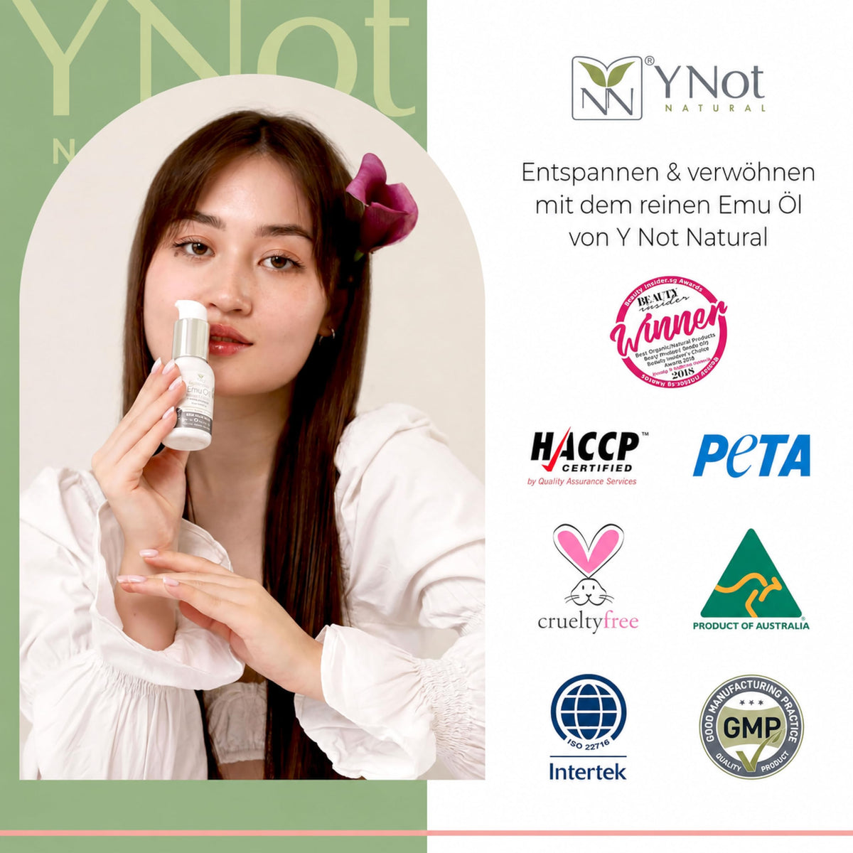 Y Not Natural Pure Emu Oil - Face Moisturizer, Body Oil & Hair Growth Oil - Organic Skin Care with Vitamin E Oil, Omega 3-6-9 - Multi-Use Face Oil, Scalp Oil & Cuticle Oil- Australian Emu Oil (200ml)