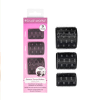 Brushworks Ceramic Thermal Hair Rollers, 9 Pack Assorted Sizes