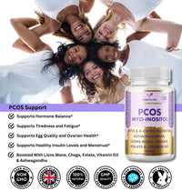 Euphoria Bliss Myo-Inositol & D-Chiro Inositol Blend Capsule, Vitamin D3, Lions, Chaga, Ashwagandha, Folate, PCOS Support Supplement, Hormonal Balance, Healthy Ovarian Function Support for Women, 120 Caps