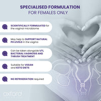Advanced Probiotics for Women | Scientifically Formulated Vaginal Probiotics, Intimate Flora & UTI | 60 Specialised Capsules with 3 Billion Bacterial Cultures - 100 Billion CFU/g Source | Made in UK