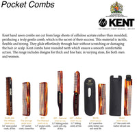 KENT Kent Brushes Handmade Combs Large Folding Pocket Comb for Men