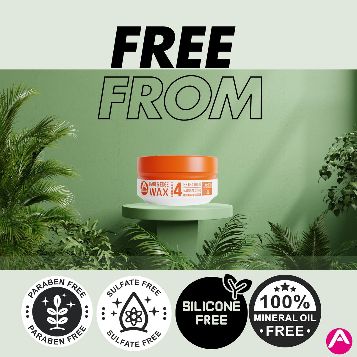 Allored Professional Allored Castor Oil Hair & Edge Styling Wax 150ml with Melon Scent | 12 Hours Hold Edge Control | Gummy Wax | Hair Wax For Men & Women