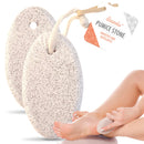 2pk Natural Pumice Stone for Feet | Callus Remover Feet Scrubber Dead Skin Pumice Stones | Foot Scrubber Pumice Stone Feet | Foot Pumice Stone for Hands Foot Stone Pumice for Hard Skin + SOL Sticker