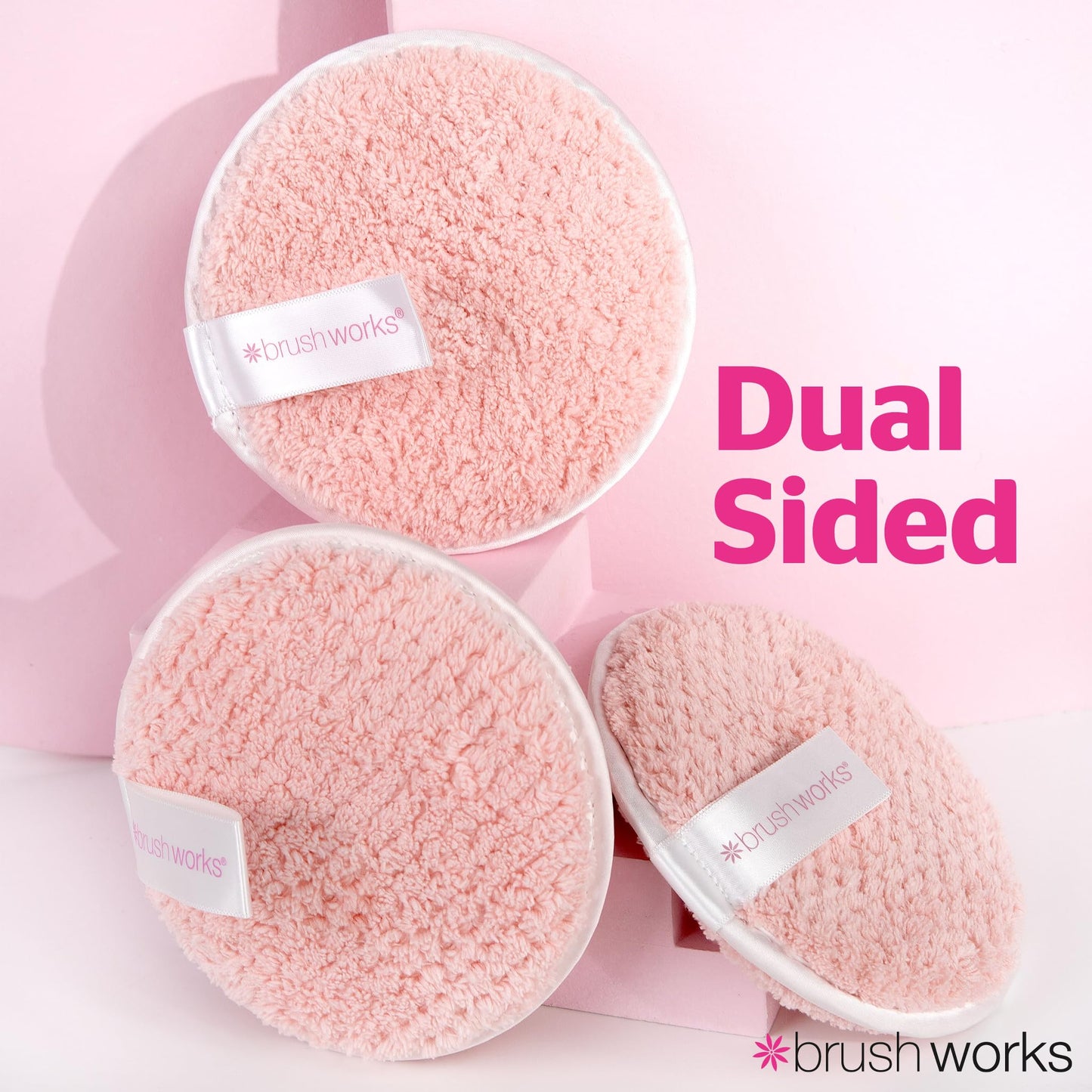 Brushworks HD Reusable Makeup Remover Pads (Pack of 3)