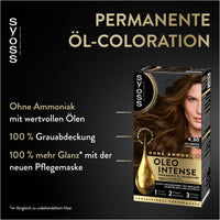 Syoss SYOSS Oleo Intense Permanent Oil Colouration 4-60 Golden Brown with Nourishing Oil and Ammonia Pack of 3 x 115 ml
