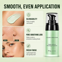Lumiter Green Colour Corrector for Redness, Anti-Redness Face Primer, Natural Make up Primer for Sensitive Skin, Green Concealer, Lightweight Hydrating Formula, 40g