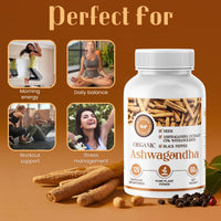 Zamzam Wellness Herbs Organic Neem Leaf (Azadirachta Indica) + Ashwagandha 5% Withanolides with Black Pepper | High-Strength Ayurvedic Detox & Skin Cleanse | Immune, Mood & Energy Support | 120 Vegan Adaptogen Capsules