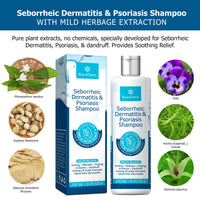 Roycederm Seborrheic Dermatitis Shampoo – Psoriasis, Dandruff & Folliculitis Care – Scalp Treatment for Itch, Flakes & Irritation