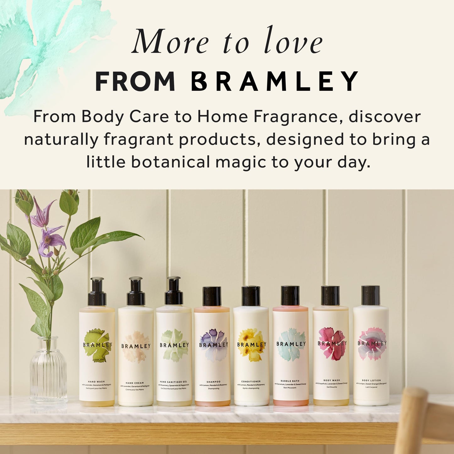 Bramley Products Bramley Lavender Bubble Bath (250ml), Bath Soak with Geranium & Sweet Orange Essential Oils, Vegan Natural Bubbles to Gently Cleanse & Soften
