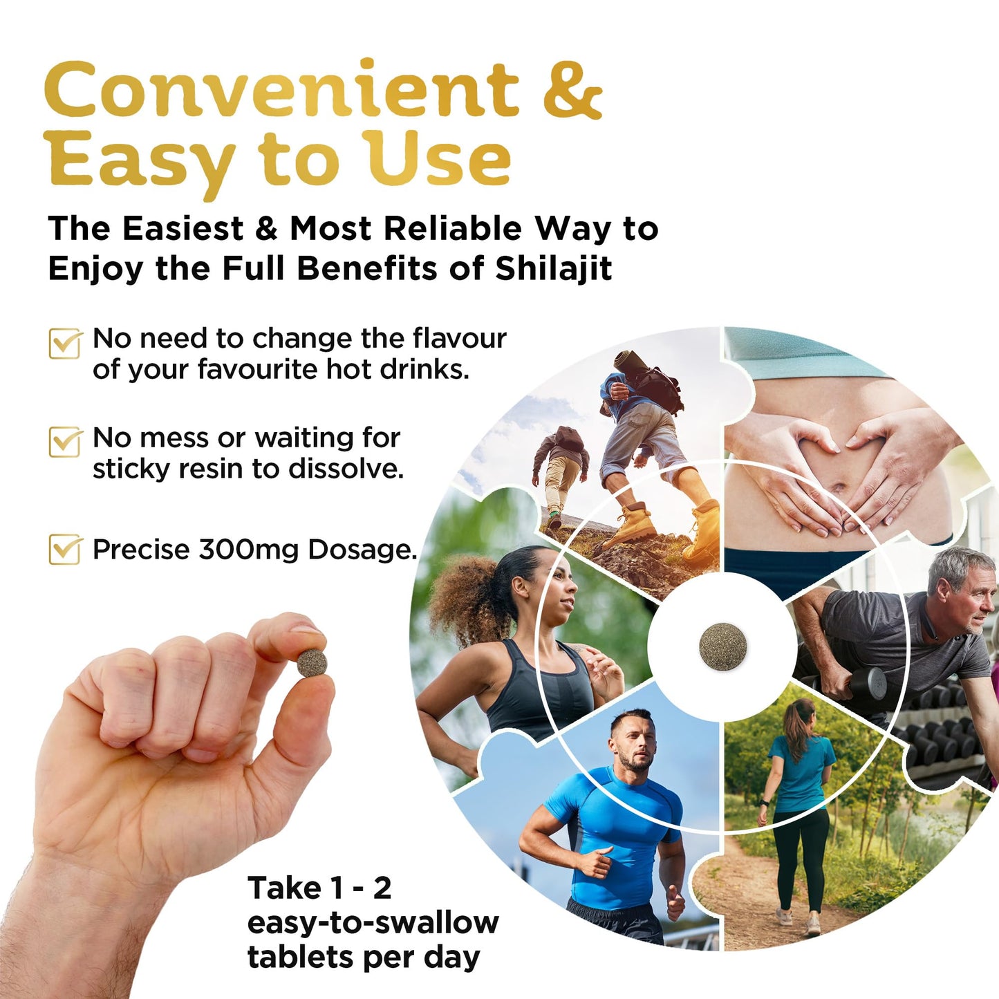 Shilajit Resin Tablets with 81% Fulvic Acid, Himalayan Shilajit Third-Party Purity & Potency Tested. Minerals, Immune System & Energy by Inner Vitality