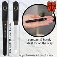 3 Swords Germany Sapphire Metal Pocket Nail File Manicure Travel 3 Pieces