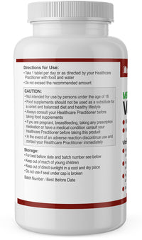 Vegan Vitamin B12 Methylcobalamin 1000mcg 180 Tablets (6 Months Supply) Made in The UK by Nutri-Ark