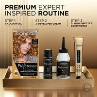 L'Oreal Paris Preference Hair Dye, Long Lasting, Luminous Permanent Hair Colour, 7.3 Florida