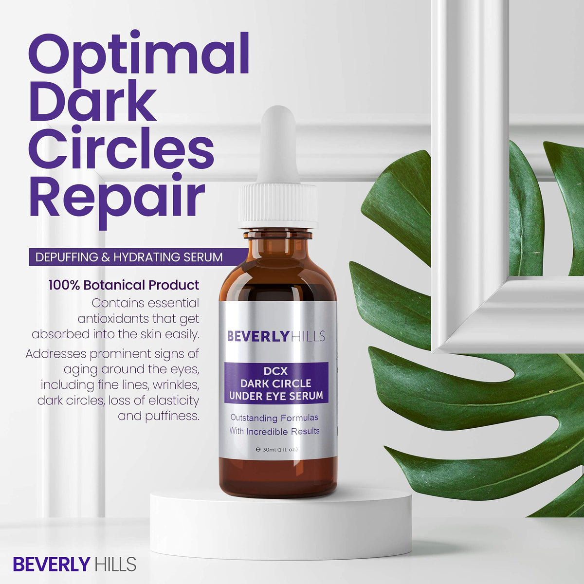 BEVERLY HILLS Beverly Hills DCX Eye Serum for Dark Circles, Puffy Eyes, Wrinkles and Crows Feet