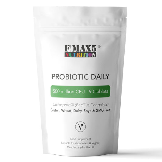 Probiotic Daily - Lactospore® (Bacillus Coagulans) 500 million CFU - 90 tablets – UK Made – FMax5