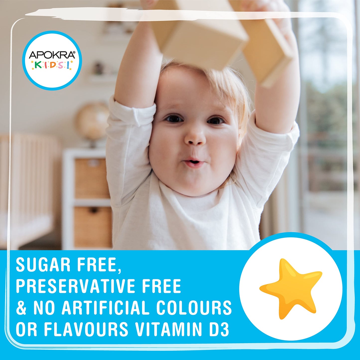Vitamin D Drops Baby & Kids - Vegan - 60 Days Supply – 30mL – Preservative Free and Sugar Free Kids Vitamins - VIT D 400IU in MCT Oil - 10 micrograms per 0.5mL | APOKRA Kids