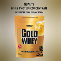 Weider Gold Whey Protein, Vanilla, Natural Protein Source, 24g of Protein Per Serving, 500g