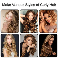 Keratobleem Heatless Curling Set,Velvet Hair Curler with Sleep Cap, DIY Hair Curling Band Styling Kit, Overnight Hair Rollers, Heatless Curls Band for Long Medium Hair - Black