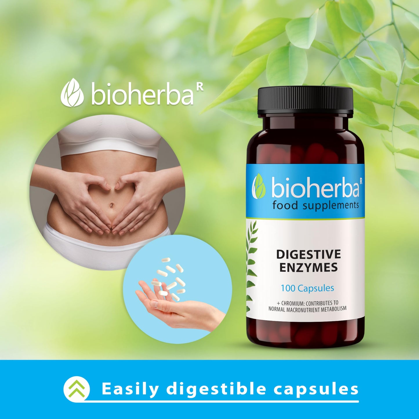 Digestive Enzymes Complex – 100 Capsules from BIOHERBA
