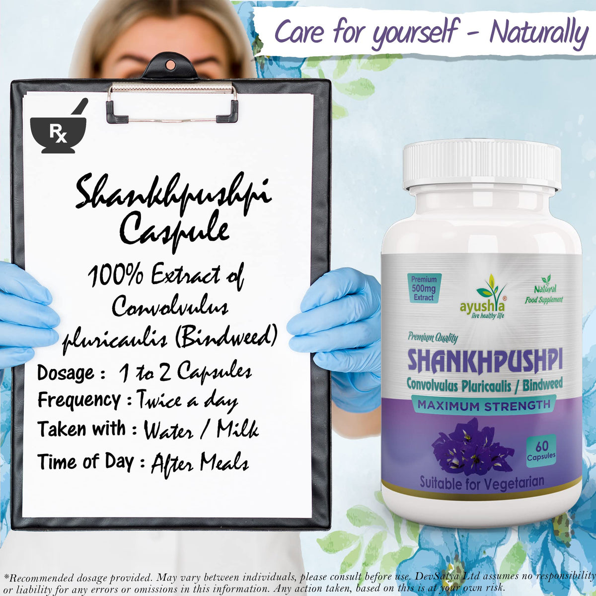 Ayushya Shankhpushpi Capsule, 60 Capsules, Natural