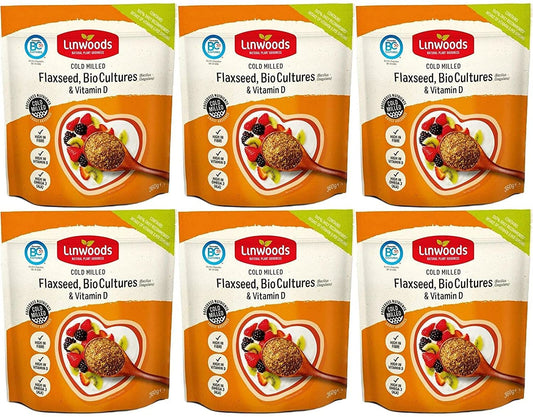 Linwoods (Pack Of 6) - Flaxseed with Probiotic & Vitamin D | LINWOODS