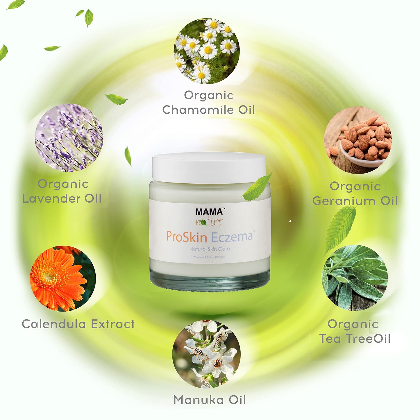 Eczema Relief Natural Skin Cream - Mama Nature ProSkin Lotion - Natural Treatment. Helps Relieve Dermatitis and Dry Skin. Handmade. - 3.5 fl oz/100 ml