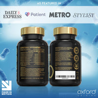 Oxford Origins Advanced Probiotics for Gut Health | Scientifically Formulated Pre & Probiotic Gut Health Supplements | 120 Specialised Capsules with 5 Billion Bacterial Cultures, 100 Billion CFU/g