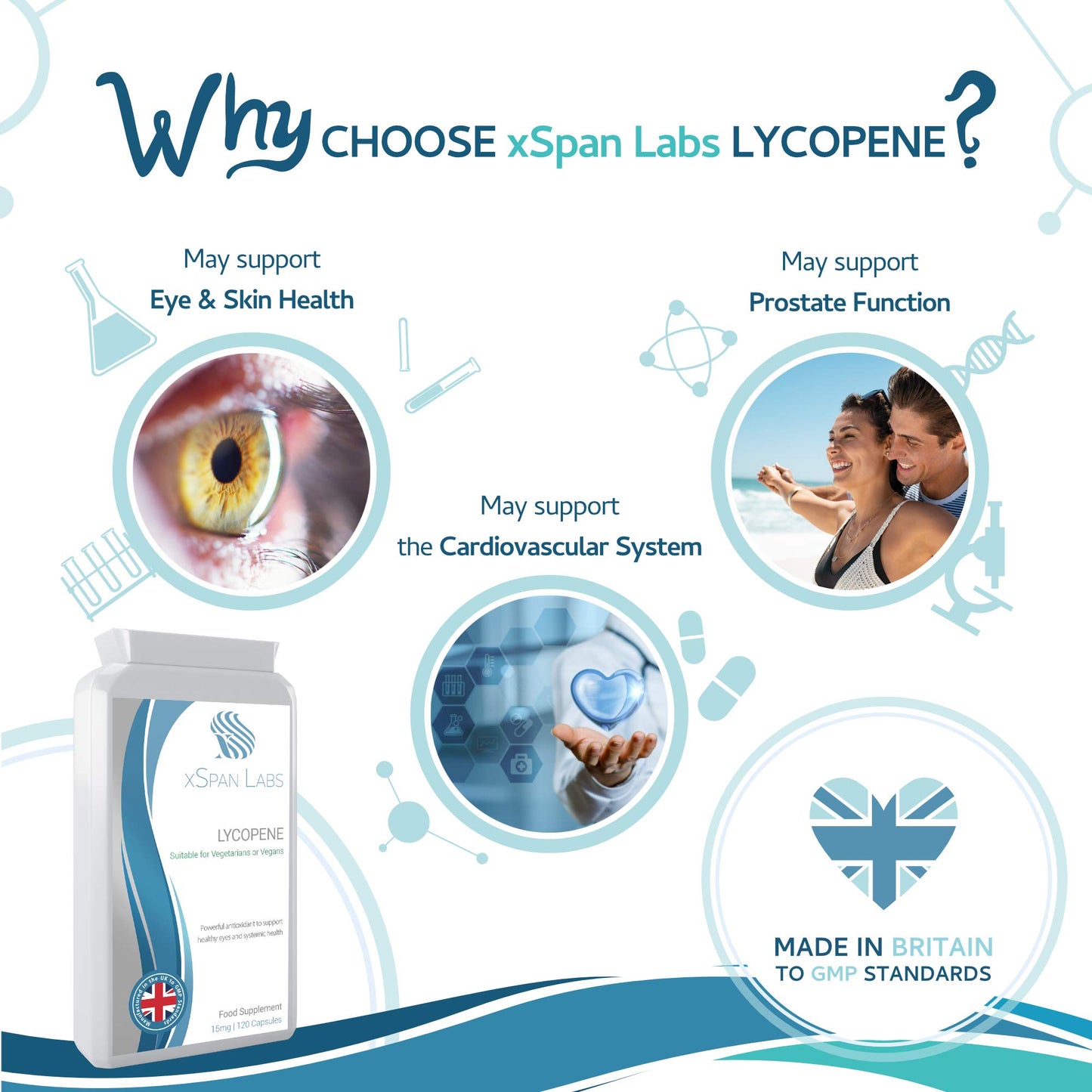 Xspan Labs xSpan Labs Lycopene 15mg, 120 Capsules - Special Targeted Release