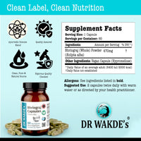 DR WAKDE's DR WAKDE'S Bhringraj Capsules for Hair Growth & Liver Support | Eclipta Alba | 60 Veg Caps | Pure Ayurvedic Herb | Zero Additives, Zero Fillers | Vegan | Made in UK