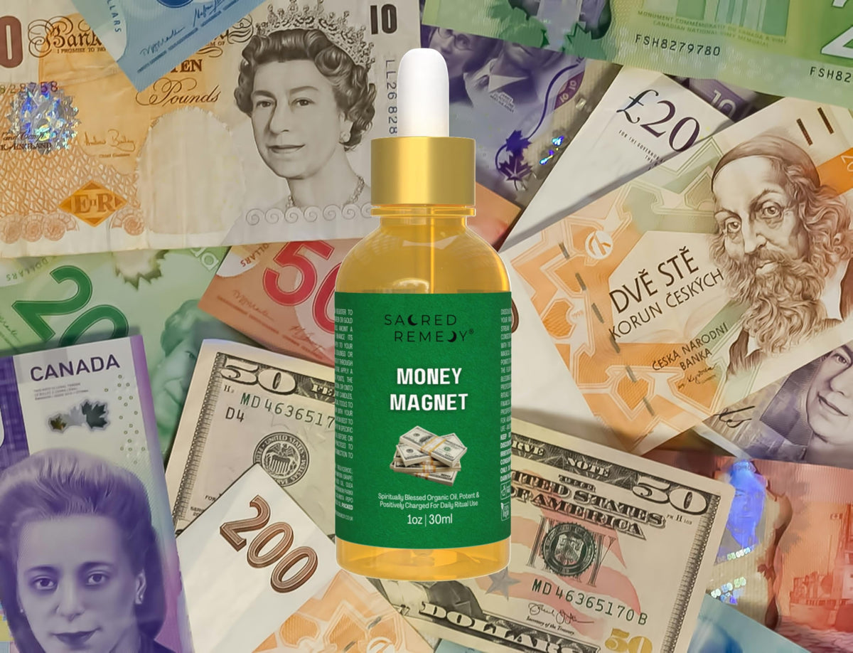 Sacred Remedy Money Magnet - Wealth Elixir Anointing Oil | Lime Basil & Mandarin for Abundance & Prosperity with Organic Jojoba & Shea, Financial Attraction & Positive Flow (1oz / 30ml)