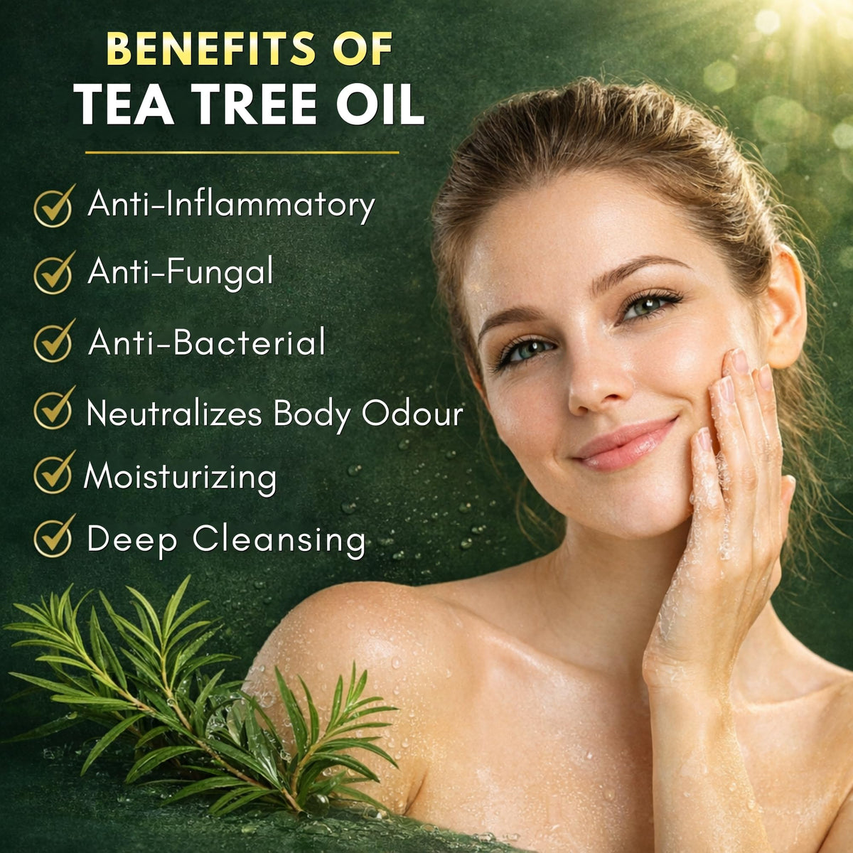 Moksha Tea Tree Acne Soap Bar Face & Body- Acne Blemish Spots Blackheads Cleanser