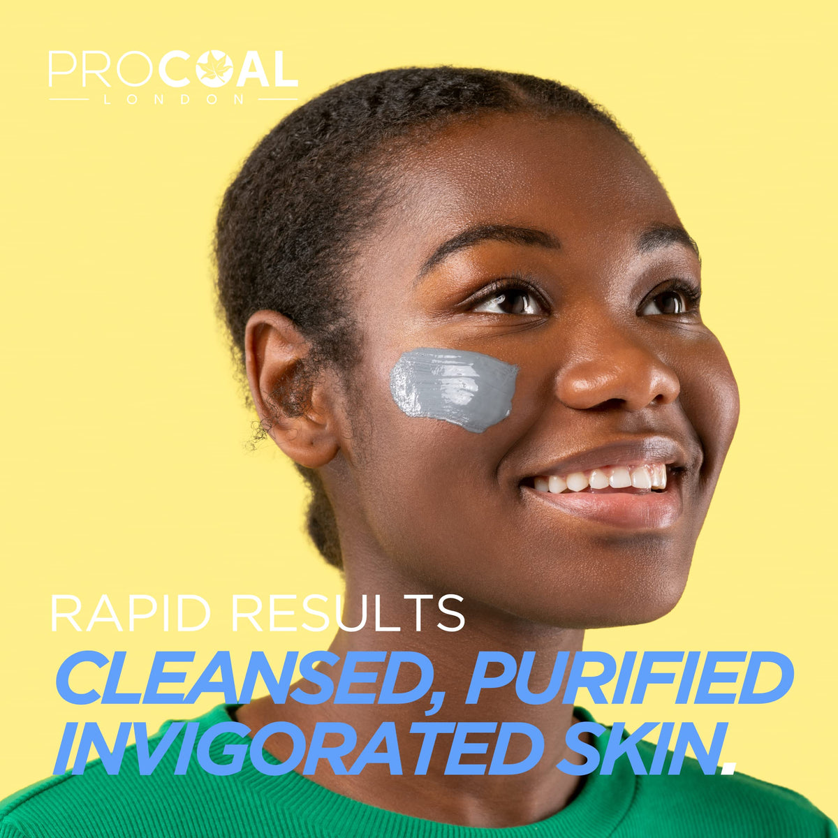 PROCOAL Charcoal Face Masks Skincare for Men and Women 70ml by Procoal - Clay Mask Targets Clogged Pores, Impurities, Toxins & Excess Oil, 100% Recyclable Packaging, Cruelty-Free - Made in UK