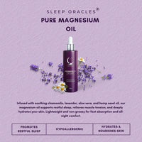 Sleep Oracles Magnesium Oil for Sleep | Body Oil with Chamomile, Lavender & Aloe Vera | Pure Magnesium Chloride for Sleep Aid | Vegan Friendly Travel Essentials | 100ml