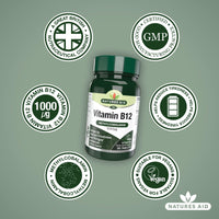 Natures Aid Vitamin B12 Tablets 1000ug Pack of 90