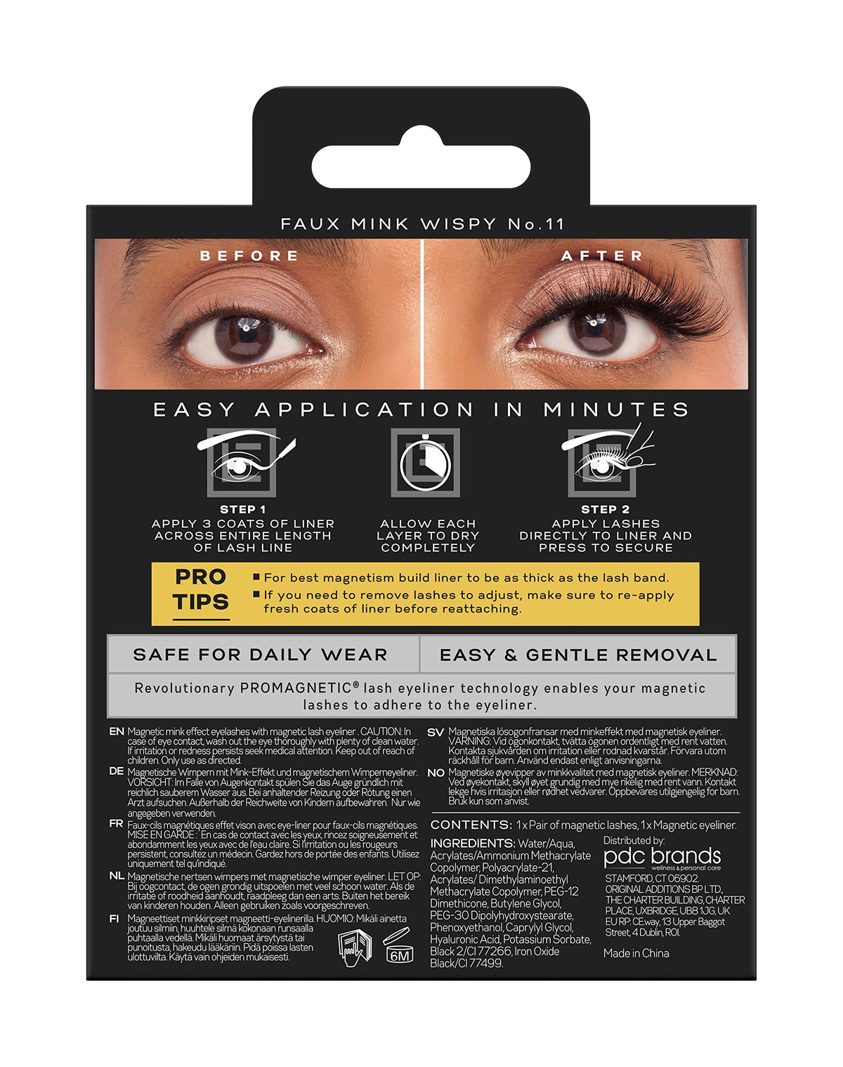 Eylure Luxe Pro Magnetic 10 Magnets Felt Tip Wispy False Lashes