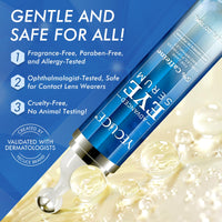 5% Caffeine Eye Cream Anti Aging - Eye Serum for Dark Circles and Puffiness, with Retinol Hyaluronic Acid Niacinamide, Under Eye Cream for Eye Bags Treatment with 360° Eye Roller Ball for Women & Men