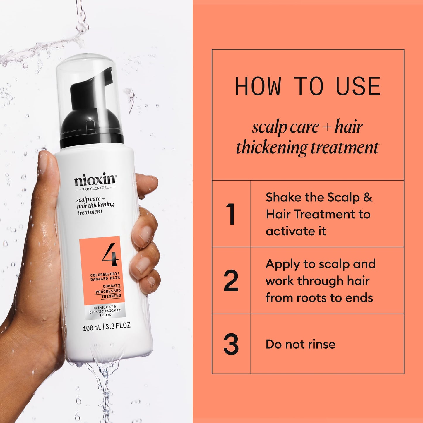 NIOXIN Nioxin System 4 Scalp + Hair Thickening Treatment- Serum for Damaged Hair with Progressed Thinning, 100ml