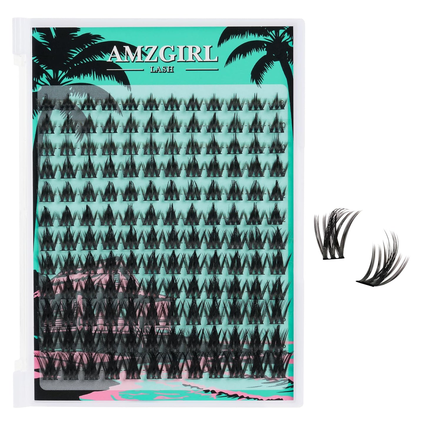 AMZGIRL LASH Lash Clusters Manga 144Pcs Eyelash Clusters Spiky Eyelash Extensions Individual Lashes Volume Anime Lash with Thin Band Lashes DIY at Home(Holiday,C-Mix8-18mm)