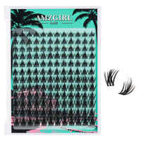 AMZGIRL LASH Lash Clusters Manga 144Pcs Eyelash Clusters Spiky Eyelash Extensions Individual Lashes Volume Anime Lash with Thin Band Lashes DIY at Home(Holiday,C-Mix8-18mm)