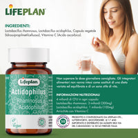 LIFEPLAN Lifeplan Acidophilus and Rhamnosus Vegicap 50 Capsules
