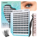 LASHVIEW Cluster Lashes,Lash Clusters Natural Look Cluster Lashes Extensions Super Thin Band & Soft Lashes Reusable 10-16mm MIX (03-N)