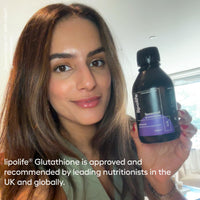 Lipolife Liposomal Glutathione Liquid 240ml - Unflavoured Glutathione Supplement for Detox & Antioxidant Support, High Absorption, Reduced Glutathione, 48 Servings, LLG4