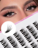 Jiocolor Lash Clusters Wispy Individual Lashes Natural Lashes Clusters 7 Pairs DIY Mink Cluster Eyelash Extensions Fluffy D Curl Eyelash Clusters by JIOCOLOR